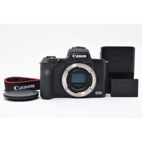 キヤノン(Canon)の美品 Canon EOS Kiss M ブラック 充電器付き ARYM5790(ミラーレス一眼)