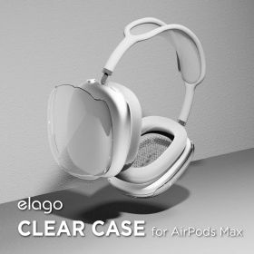AirPods Max 2 AirPodsMax カバー 耐衝撃 クリア ケース 黄ばみにくい 透明 ヘッドホンカバー AirPodsマックス 2 エアーポッズマックス 対応 elago HYBRID CASE