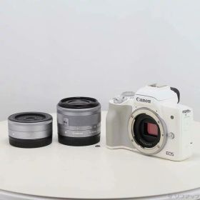 【中古】Canon(キヤノン) EOS Kiss M ダブルレンズキット ホワイト 【297-ud】