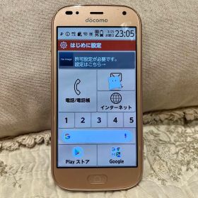docomo らくらくスマートフォン me F-01L ゴールド