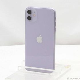 〔中古〕Apple(アップル) iPhone11 64GB パープル MWLX2J／A SIMフリー〔377-ud〕