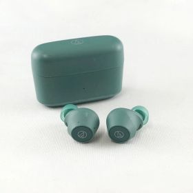 audioTechnica ATH-CKS30TW+ 完全ワイヤレスイヤホン USED品 ノイズキャンセリング ANC 外音取込 マイク IP55 エバーグリーン 完動品 V2354