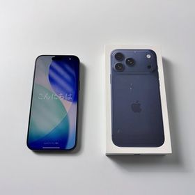 米国版 iPhone 17 Pro Max Deep Blue 256GB 新品同様 美品 シャッター音無し 消音 US版 海外版 iPhone17 Pro ネイビー 青 SIMフリー USA版