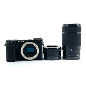 ソニー SONY α6400 ダブルズームレンズキット ILCE-6400Y ブラック デジタル ミラーレス 一眼カメラ 【中古】
