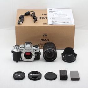 【美品】ショット数 18,531枚 OM SYSTEM オリンパス OLYMPUS OM-5 14-150mm IIレンズキット シルバー JS129-01180
