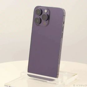 【中古】Apple(アップル) iPhone14 Pro Max 128GB ディープパープル MQ993J／A SIMフリー 【258-ud】