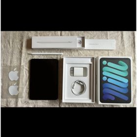 アイパッド(iPad)のiPadmini第6世代Wi-Fi 64GB+Apple Pencil+カバー付(タブレット)