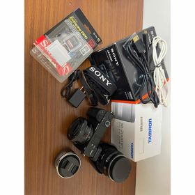 ソニー(SONY)の【SDカード付】SONYα6400 標準ズーム＋単焦点＋TAMRON高倍率レンズ(ミラーレス一眼)