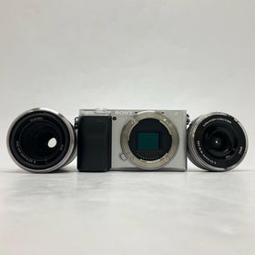 ソニー(SONY)の【全額返金保証】【最速発送】Sony デジタル一眼 α6400 ILCE-6400Y ダブルズームレンズキット [シルバー] 美品 動作確認済(ミラーレス一眼)