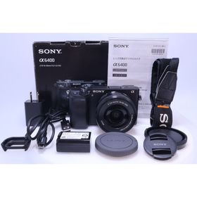 ソニー(SONY)の【極美品】SONY α6400 パワーズームレンズキット (SELP1650)(ミラーレス一眼)