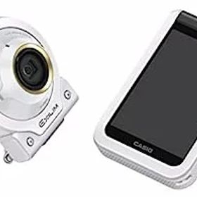 【中古】（非常に良い）CASIO デジタルカメラ EXILIM EX-FR100LWE カメラ部/モニター部分離 セルフィーが簡単 3つのこだわり自分撮り機能