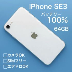 【美品】iPhone SE第3世代 バッテリー100% 64GB SIMフリー