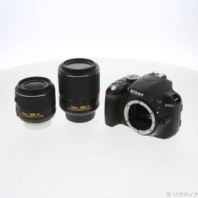 〔中古〕Nikon(ニコン) NIKON D3300 ダブルズームキット2 ブラック (2410万画素／SDXC)〔348-ud〕
