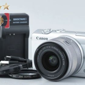 【中古】Canon キヤノン EOS M200 EF-M 15-45 IS STM レンズキット ホワイト シャッター回数僅少