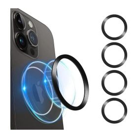【Seninhi 】 磁気増強 ユニバーサルリング ワイヤレス充電対応キット 4枚セット アルミニウム合金 軽くて 薄いデザイン メタルリング ワイヤレス充電用 【対応 iPhone 14/14 Plus/14 Pro/14 Pro Max/13/13 P 1