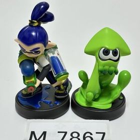 M7867 ●中古 美品 即決●amiibo ボーイ ブルー + イカ グリーン（アミーボ スプラトゥーン)●Splatoon / Inkling Boy / Inkling Squid