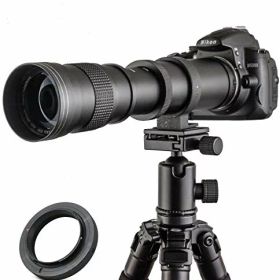 JINTU 420-800mm f/8.3 HD マニュアルフォーカス望遠ズーム レンズにとってニコン一眼レフデジタルカメラレンズD5600 D5500 D5300 D5200 D5100 D780 D800 D3500 D3400 D3300 D3100 D3200 D7500 D7200 D7000 D7100 D750 D90 D850 +バッグ