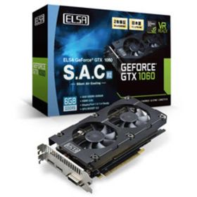 〔中古〕ELSA(エルザ) GeForce GTX 1060 6GB S.A.C R2 GD1060-6GERS2〔247-ud〕