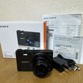 美品 シャッターフラッシュOK SONY Cyber-shot DSC-WX350 コンパクトデジタルカメラ ブラック サイバーショット 箱付き