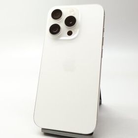 Apple iPhone15 Pro 256GB ホワイトチタニウム A3101 MTUD3J/A バッテリ100% ■SIMフリー★Joshin1288【1円開始・送料無料】
