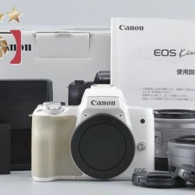 【中古】Canon キヤノン EOS Kiss M ダブルレンズキット ホワイト 元箱付き