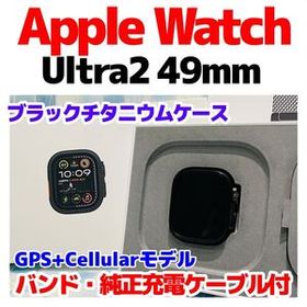 GPS + Cellular Apple Watch Ultra2 49mmブラックチタニウムケース A-1139 電池良好 付属品セット