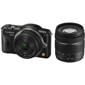 【中古】パナソニック Panasonic LUMIX GF3 ブラック ダブルレンズキット エスプリブラック DMC-GF3W-K カメラ 中古 人気 おすすめ 高画質