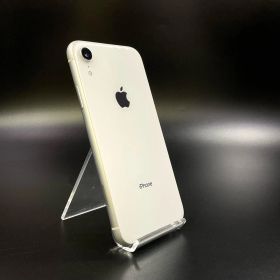【全額返金保証】【最速発送】 iPhone XR 128GB ホワイト au 白ロム 動作確認済 80%