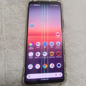 【スマートフォン本体】Xperia5ii 128GB ブラック【縦線あり】