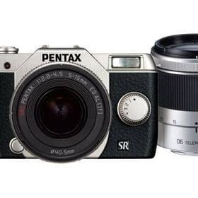 デジタルカメラ PENTAX Q10 ダブルズームキット 1240万画素 (シルバー) [12174]（箱状態難） カメラ