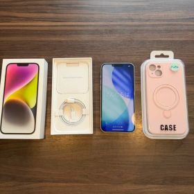 Apple iPhone 14 ホワイト ケース付き