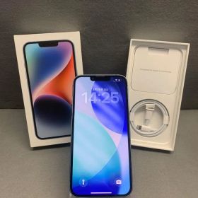 美品 国内版 SIMフリー iPhone14 128GB ブルー色