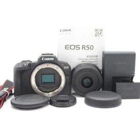 ショット数2000枚以下！■ほぼ新品■ CANON ミラーレス一眼カメラ EOS R50 ズームレンズキット ♯11413