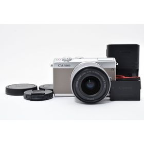 キヤノン(Canon)の美品 Canon EOS M100 レンズキット 充電器付き ARYM5736(ミラーレス一眼)