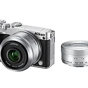 【中古】「非常に良い」Nikon ミラーレス一眼 Nikon1 J5 ダブルレンズキット シルバー J5WLKSL