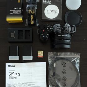 Nikon Z30 16-50 VR 純正予備電池・64GB・フード・マフ付