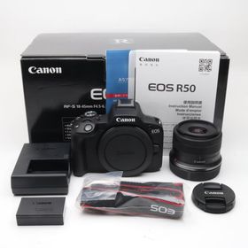 Canon ミラーレス一眼カメラ EOS R50 標準ズームレンズキット(RF-S18-45) ブラック/APS-C/約375g EOSR50BK-1845ISSTMLK