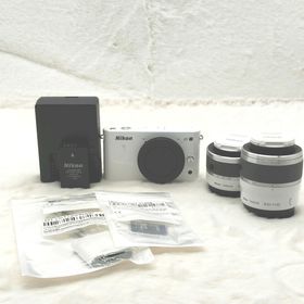 ニコン(Nikon)の【美品】Nikon 1 J1 ミラーレスカメラ ダブルレンズセット スマホに転送(ミラーレス一眼)