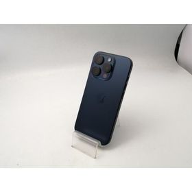 【中古】Apple docomo 【SIMフリー】 iPhone 15 Pro 256GB ブルーチタニウム MTUG3J/A【大阪堂島】保証期間１ヶ月【ランクC】