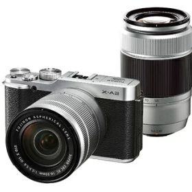 【中古】 FUJIFILM ミラーレス一眼 X-A2 ダブルズームレンズキット シルバー X-A2S1650II/50230II
