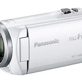 【中古】 パナソニック HDビデオカメラ V480MS 32GB 高倍率90倍ズーム ホワイト HC-V480MS-W