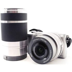 ソニー ミラーレス SONY α5000 ダブルズームレンズキット シルバー ILCE-5000Y 中古 Wi-Fi搭載 新品SDカード付き 届いてすぐに使える