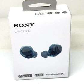 美品！SONY WF-C710N グラスブルー ノイキャン ワイヤレスイヤホン