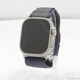 【中古】Apple(アップル) Apple Watch Ultra 2 GPS + Cellular 49mm チタニウムケース ブルーアルパインループ 【377-ud】