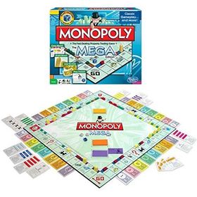 モノポリー メガエディション MONOPOLY 取引の速い不動産取引ゲーム 大きなゲームボード テーブル