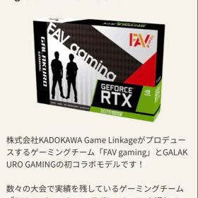 NVIDIA RTX 2070 Super FAVgamingコラボモデル