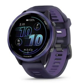 GARMIN(ガーミン) GPSランニングウォッチ Forerunner 570 47mm Purple ロングバッテリー/超軽量/高精度GPS/色鮮やかなAMOLEDタッチディスプレイ/スピーカー＆マイク内