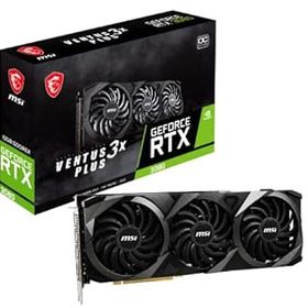 【中古】MSI GeForce RTX 3080 VENTUS 3X PLUS 12G OC LHR グラフィックスボード VD8008 ブラック