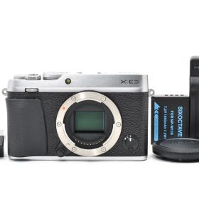 ★極上品★FUJIFILM フジフィルム X-E3 ボディ シルバー EF-X8 ストロボ付★ YM9842＃68