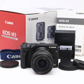 A- (美品) Canon キヤノン EOS M3 EF-M 18-55mm F3.5-5.6 IS STM レンズキット ブラック 初期不良返品対応 33-182